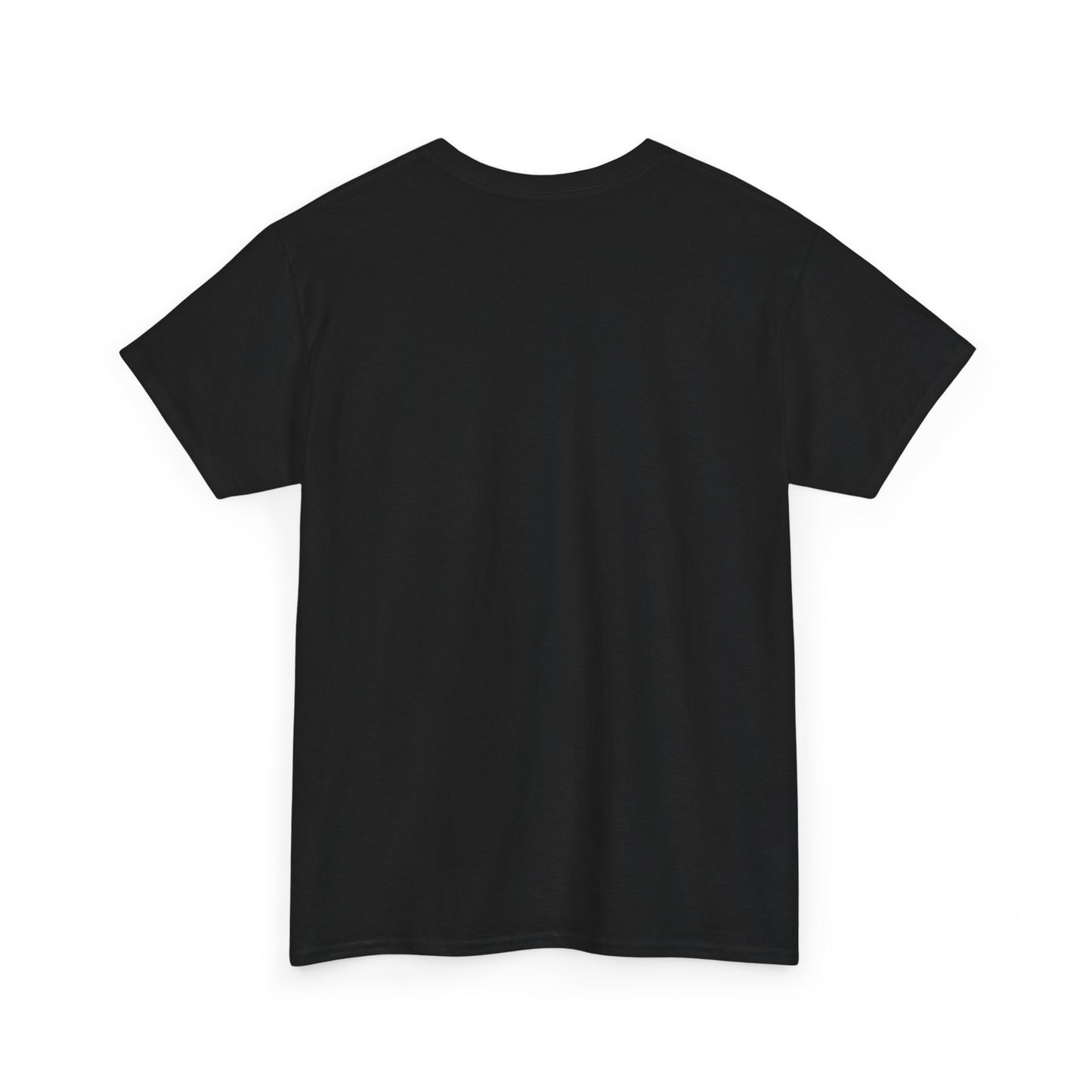 Black back side t-shirt on a white background